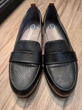 Dr. Scholl's Advanced Comfort Collection Black Textured Penny Loafers for Women